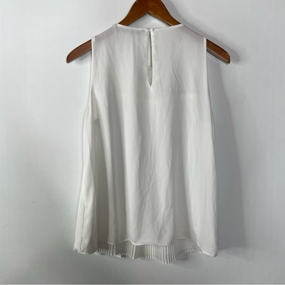 Zara‎ Split Front White Dressy Tank Top Size Small - Picture 2 of 5